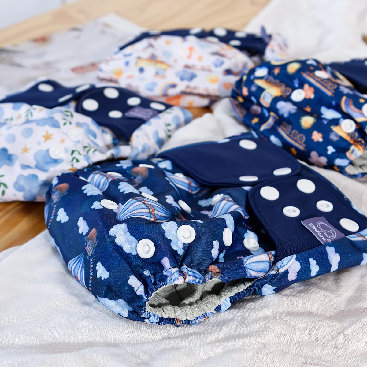 Pañales de tela lavables reutilizables – Ajustables para bebé 3-15kg - imagen 5