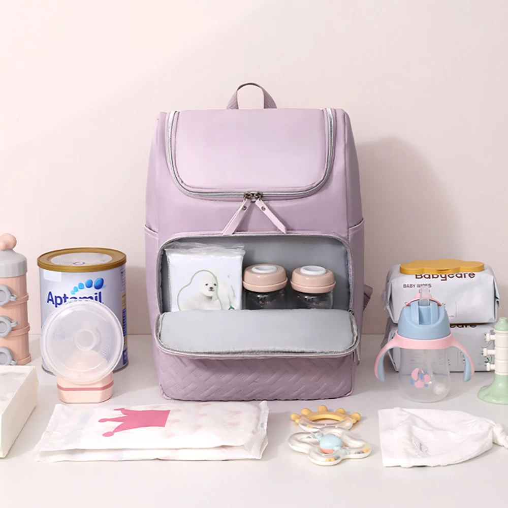 Bolsa de pañales impermeable con compartimentos seco-húmedo - imagen 4