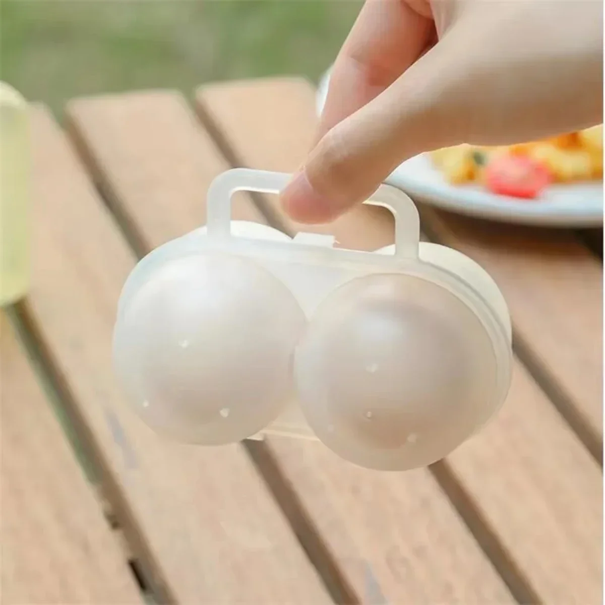 vvocci Caja de huevos portátil exterior plástico resistente a impactos - imagen 3