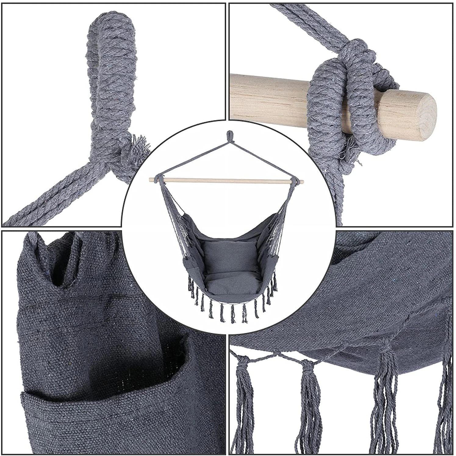 Hamaca de algodón tejida a mano para niños – Diseño boho