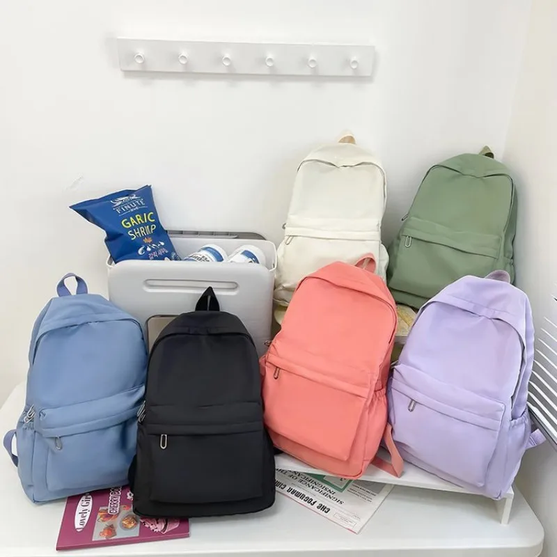 Mochila escolar impermeable de gran capacidad con cremallera - imagen 2