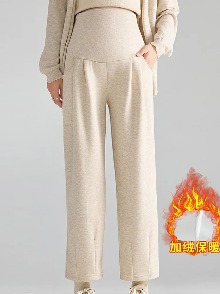 Pantalones maternity de pierna ancha – Cálidos y cómodos para invierno