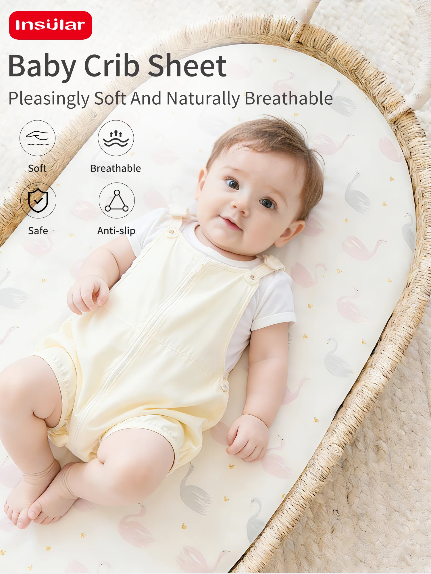 Sábana ajustable para cama de niño, vista general