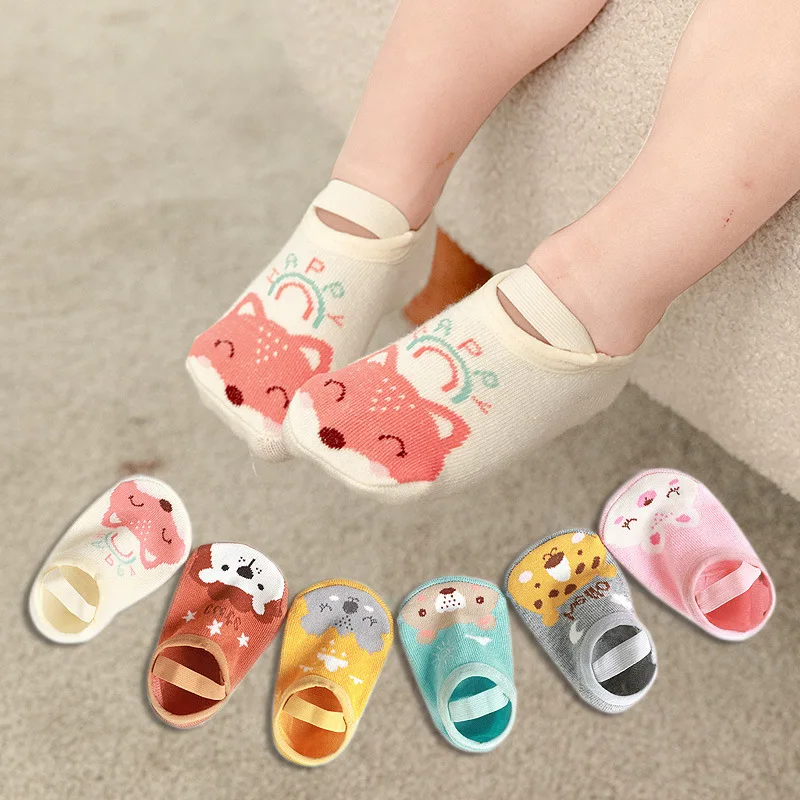 Calcetines tobilleros de algodón suave con dibujos infantiles