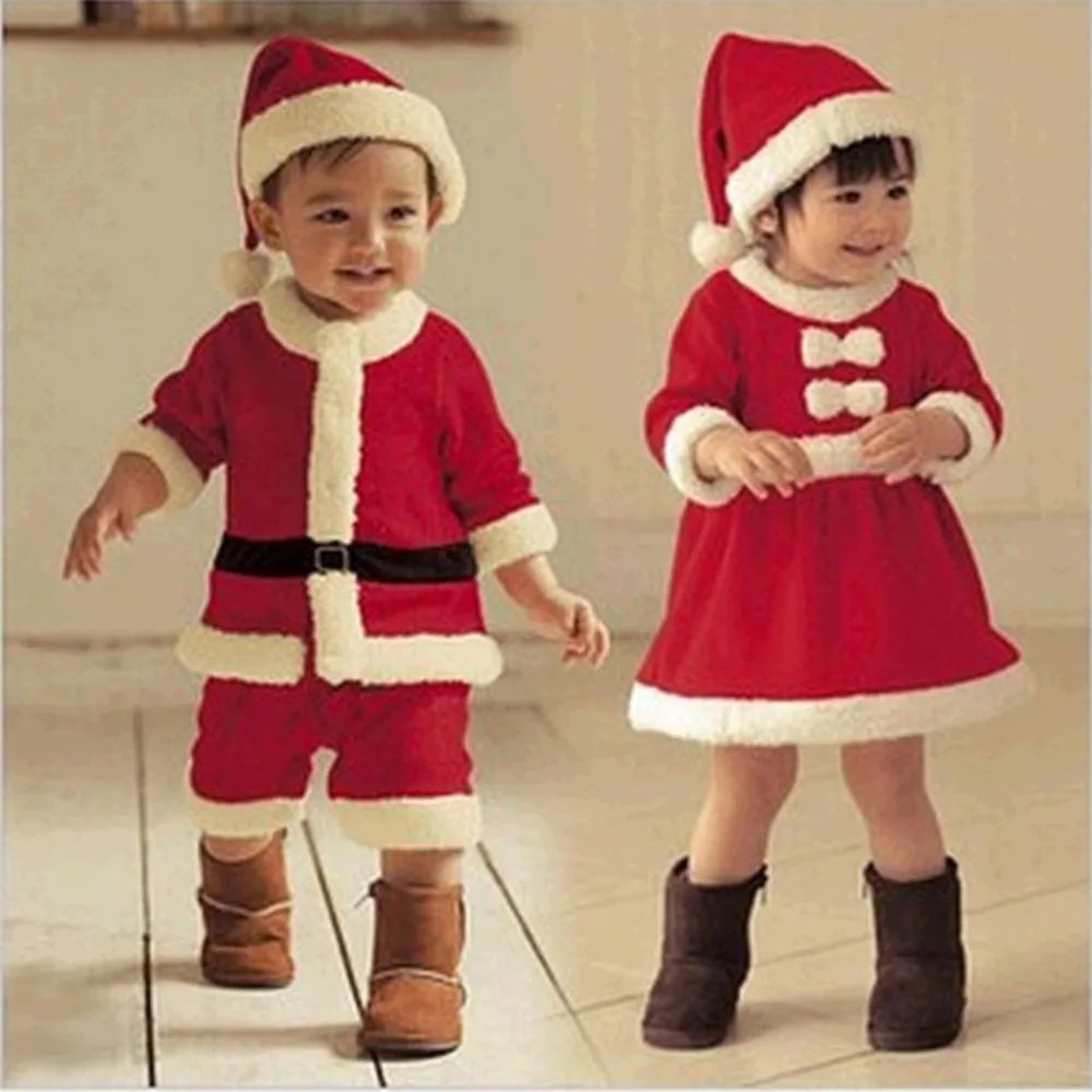 Disfraz de Papá Noel rojo para niña – Traje de Navidad de invierno - imagen 4