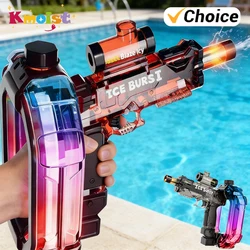 Pistola de agua a presión con efecto fuego para juegos de playa
