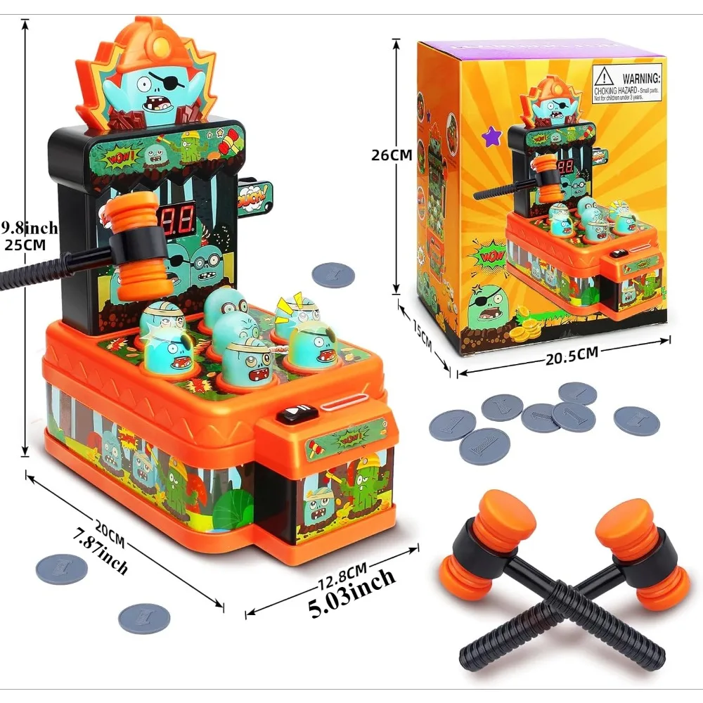 Juego de arcade electrónico de Halloween con topo zombi para niños - imagen 2