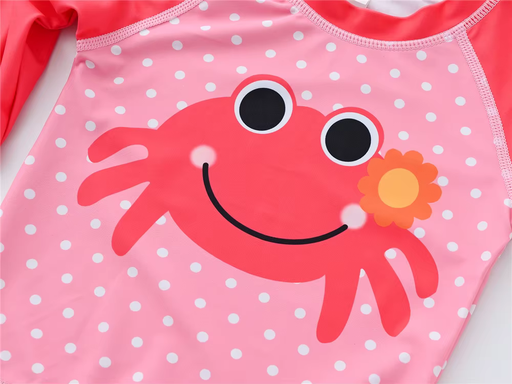 KAVKAS bañador tipo conjunto para niñas con motivo de cangrejo - imagen 3