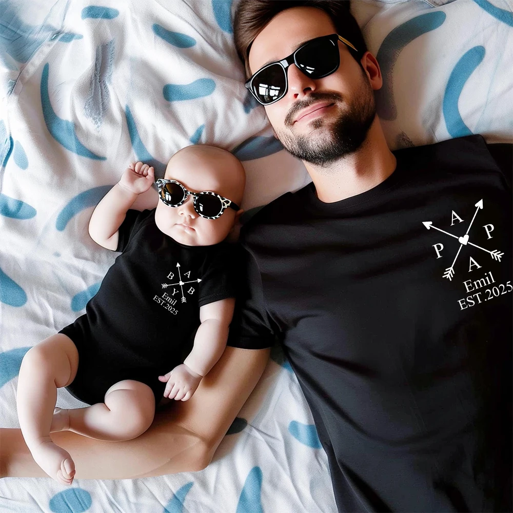 Conjunto a juego padre e hijo – Camiseta papá y body bebé - imagen 5