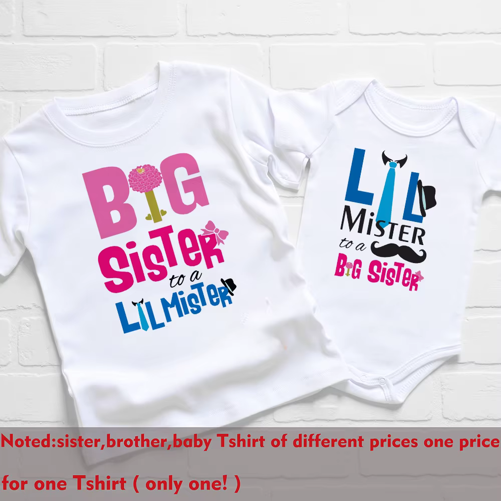 Conjunto a juego para hermanos: camiseta niño y body bebé coordinados - imagen 4