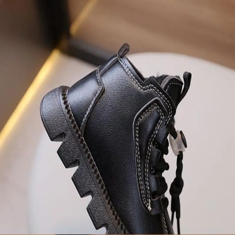 Botas de cuero cortas para niña – Antideslizantes otoño-invierno - imagen 2
