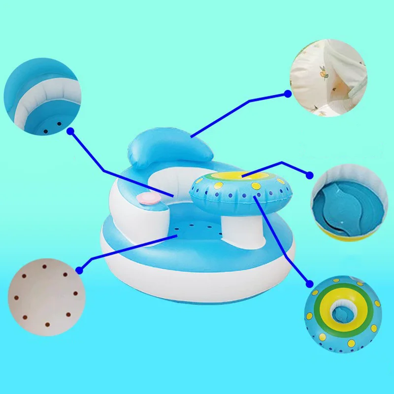 Silla infantil inflable plegable para bebés y niños pequeños - imagen 2