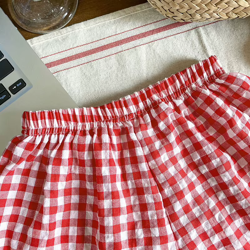 Pantalones cortos antimosquitos a cuadros para niña - imagen 5