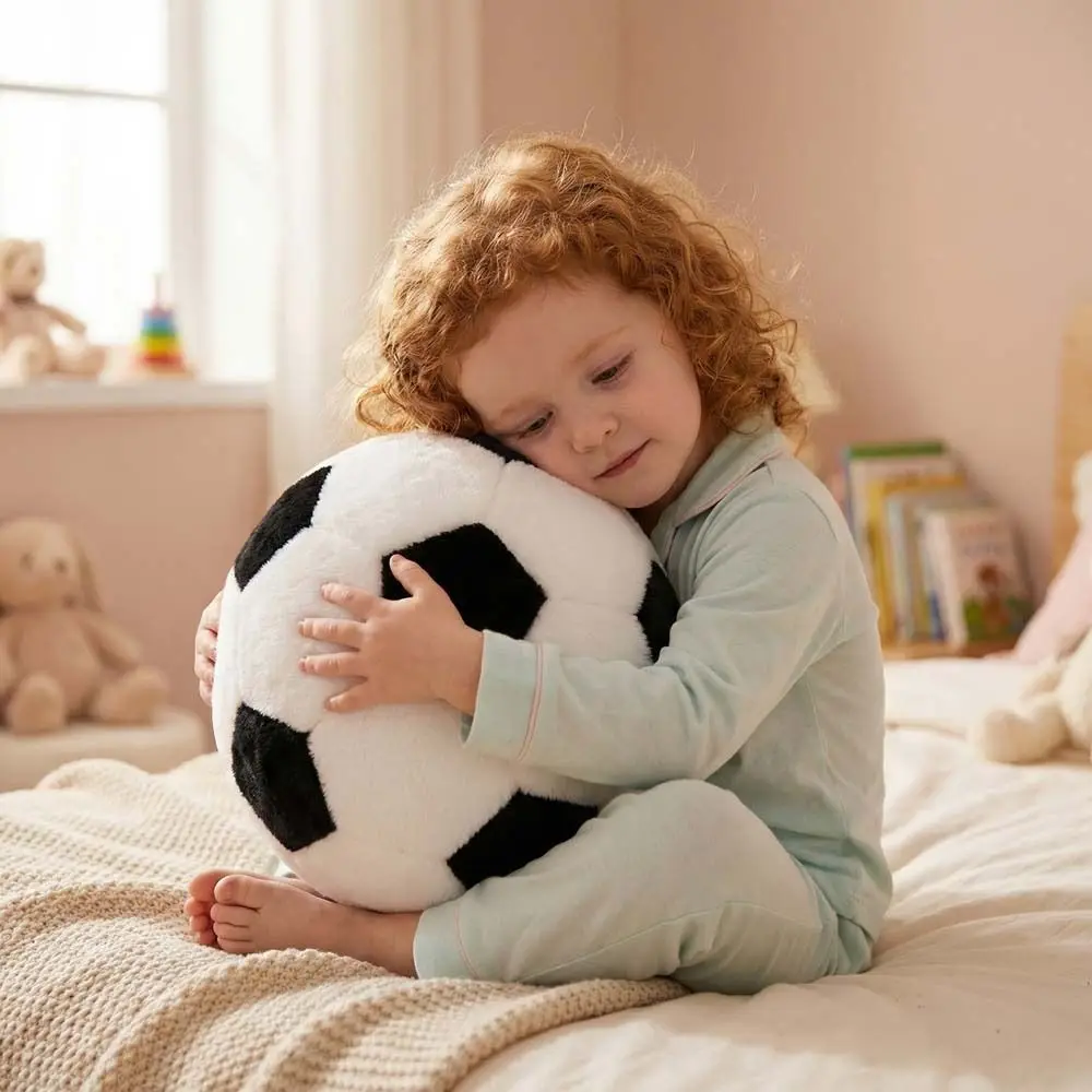 Peluche balón de fútbol redondo suave tipo almohada para niños