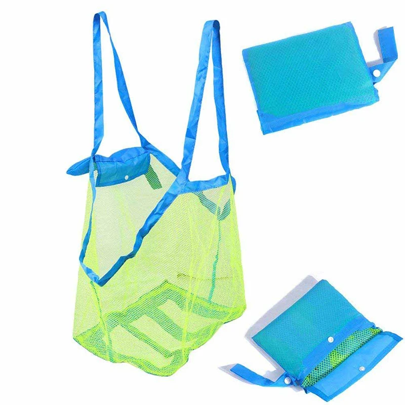 Bolsa de playa de malla portátil para juguetes de baño y toallas - imagen 3