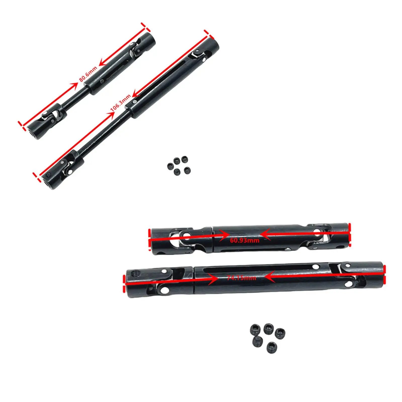 Eje de transmisión RC ligero de acero negro para reparaciones - imagen 3
