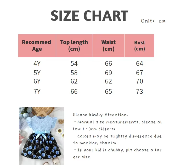 Vestido de verano para niña con estampado de mariposa y lazo - imagen 5