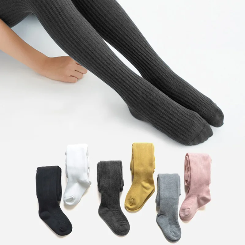 Medias suaves de algodón para niñas – Pantimedias ajustadas primavera otoño 1-9 años