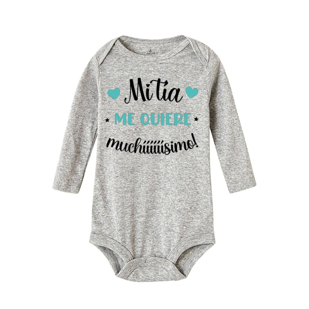 Body de algodón para bebé - Manga larga, estampado suave unisex - imagen 5