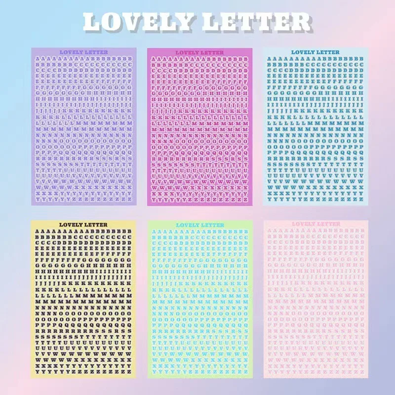 Pegatinas de letras del alfabeto pastel para scrapbooking infantil - imagen 3