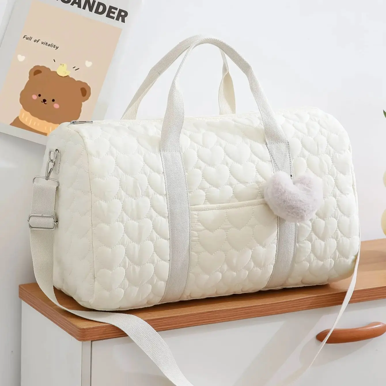 Bolsa de pañales acolchada para bebés recién nacidos bordada - imagen 3