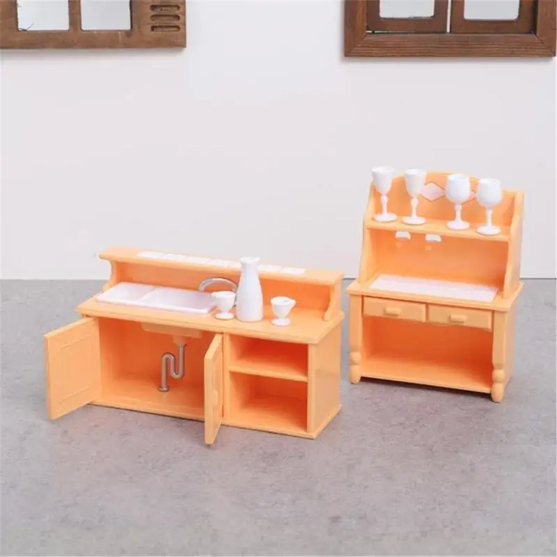 Cocina en miniatura para casa de muñecas con lavavajillas - imagen 2