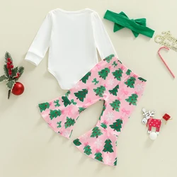 Tregren conjunto de Navidad para bebé niña con mameluco y diadema