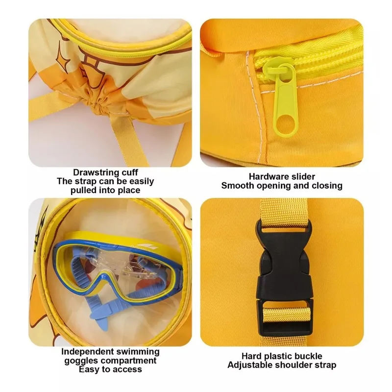 Mochila impermeable con cordón para piscina y playa infantil - imagen 4