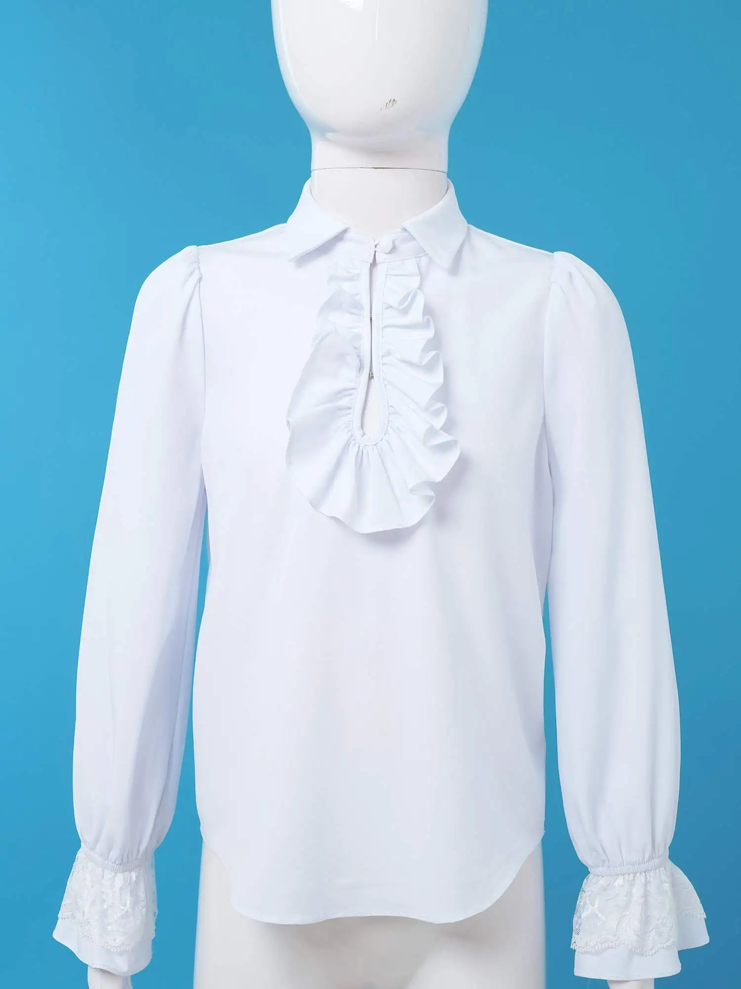 Camisa con volantes vintage para niño estilo victoriano de fiesta - imagen 3
