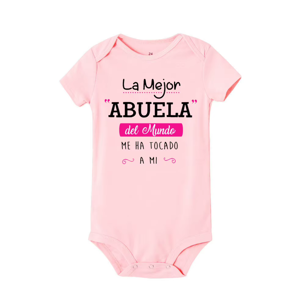 Body Moved Me para recién nacido – Estampado mejor abuela del mundo - imagen 2