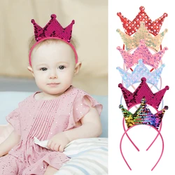 Diadema de lentejuelas para niña – Corona brillante de fiesta
