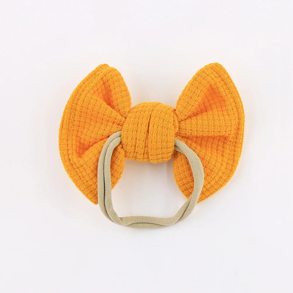 Diademas para bebe: lazos de ganchillo, bandas elasticas de nailon - imagen 4