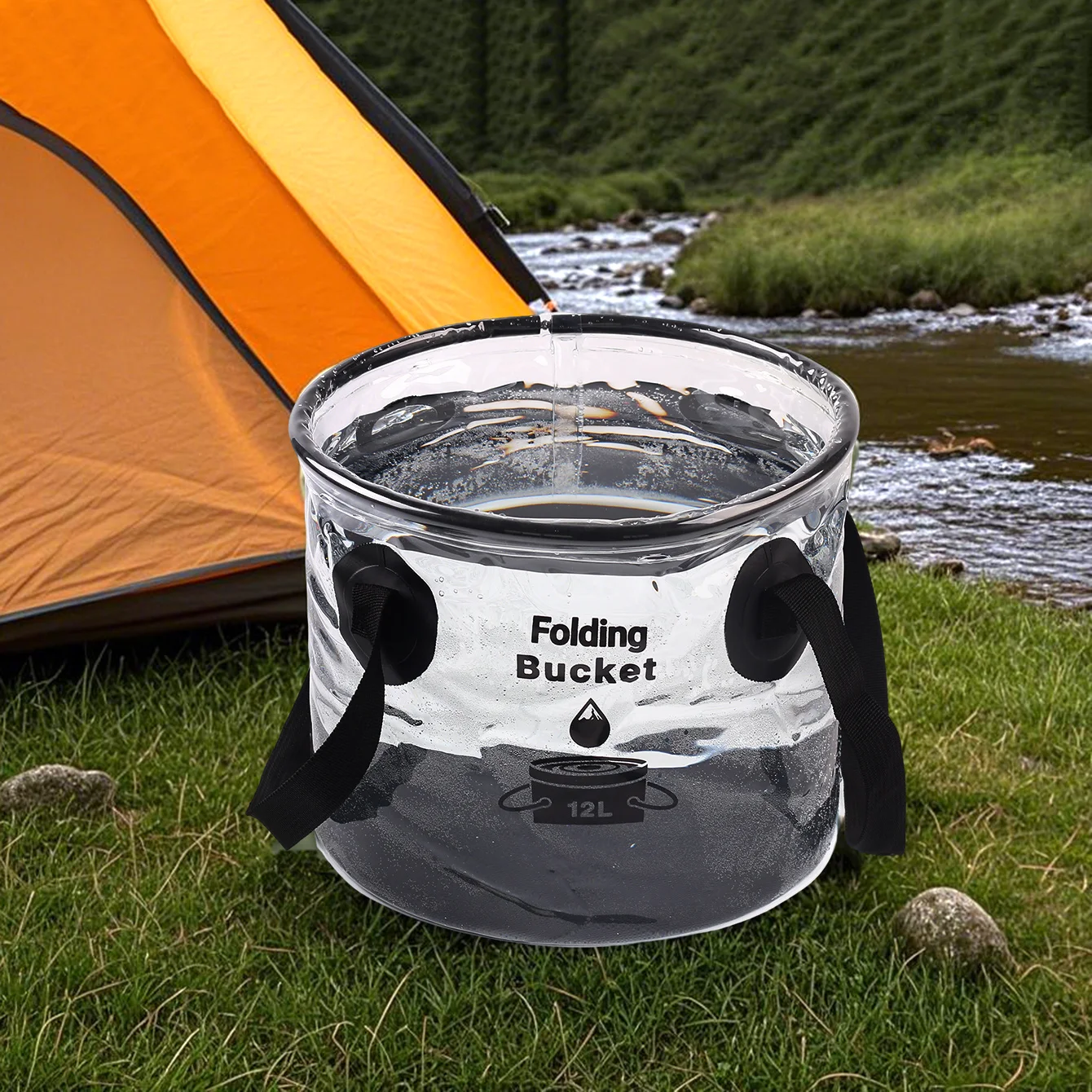 Cubo de almacenamiento plegable para acampada y viajes portátil - imagen 4