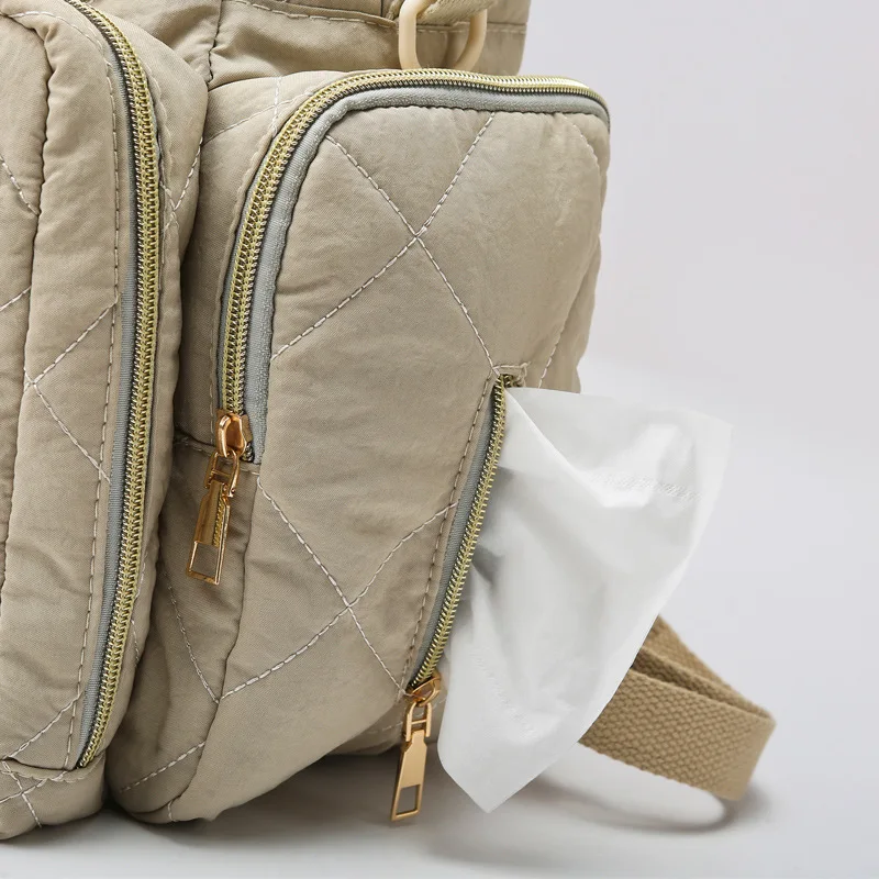 Bolsa de pañales térmica multifuncional tipo mochila para bebé - imagen 2
