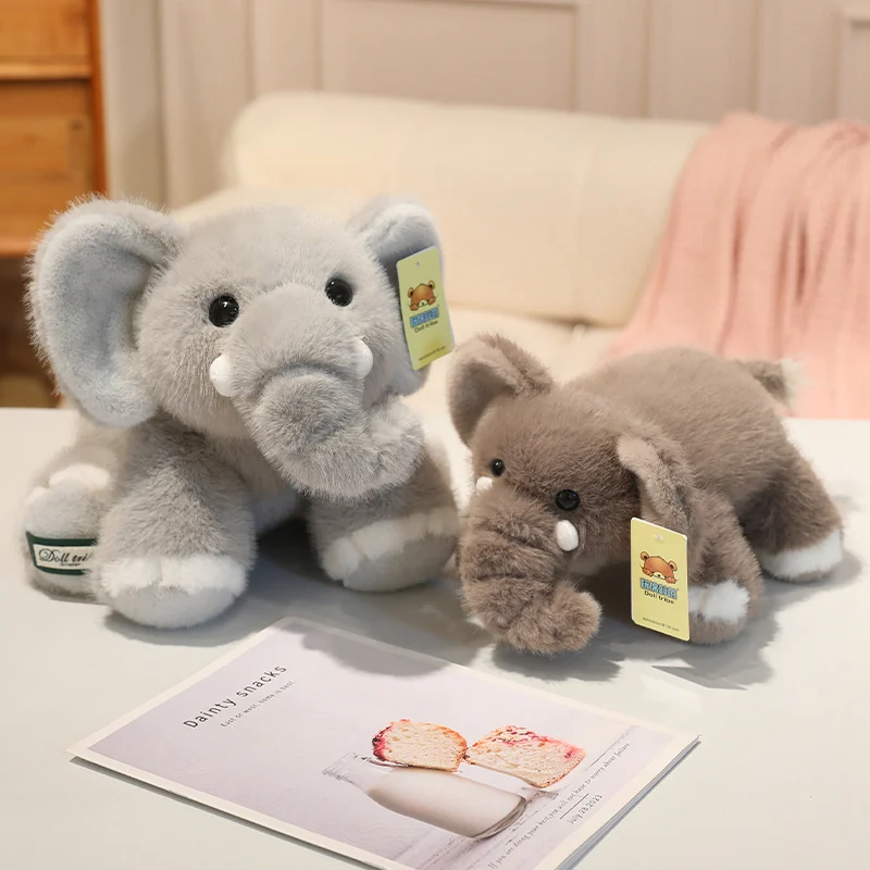 Peluche de elefante gris suave y esponjoso, regalo infantil - imagen 2