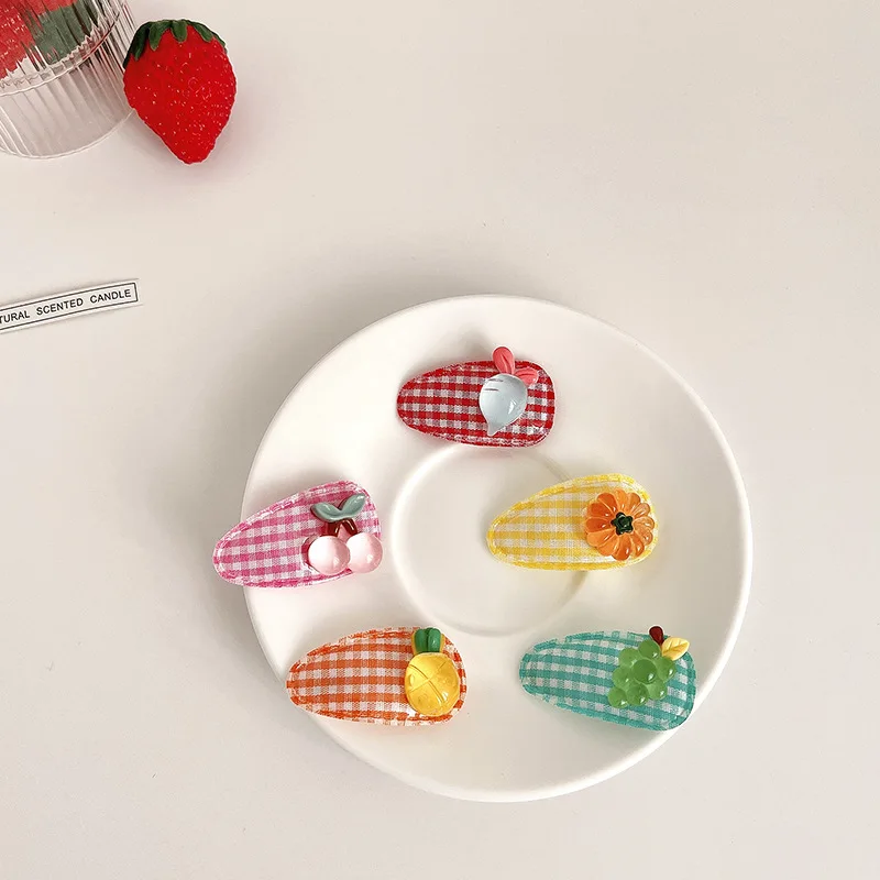 Horquillas coreanas con fruta dibujos animados para niña y niño