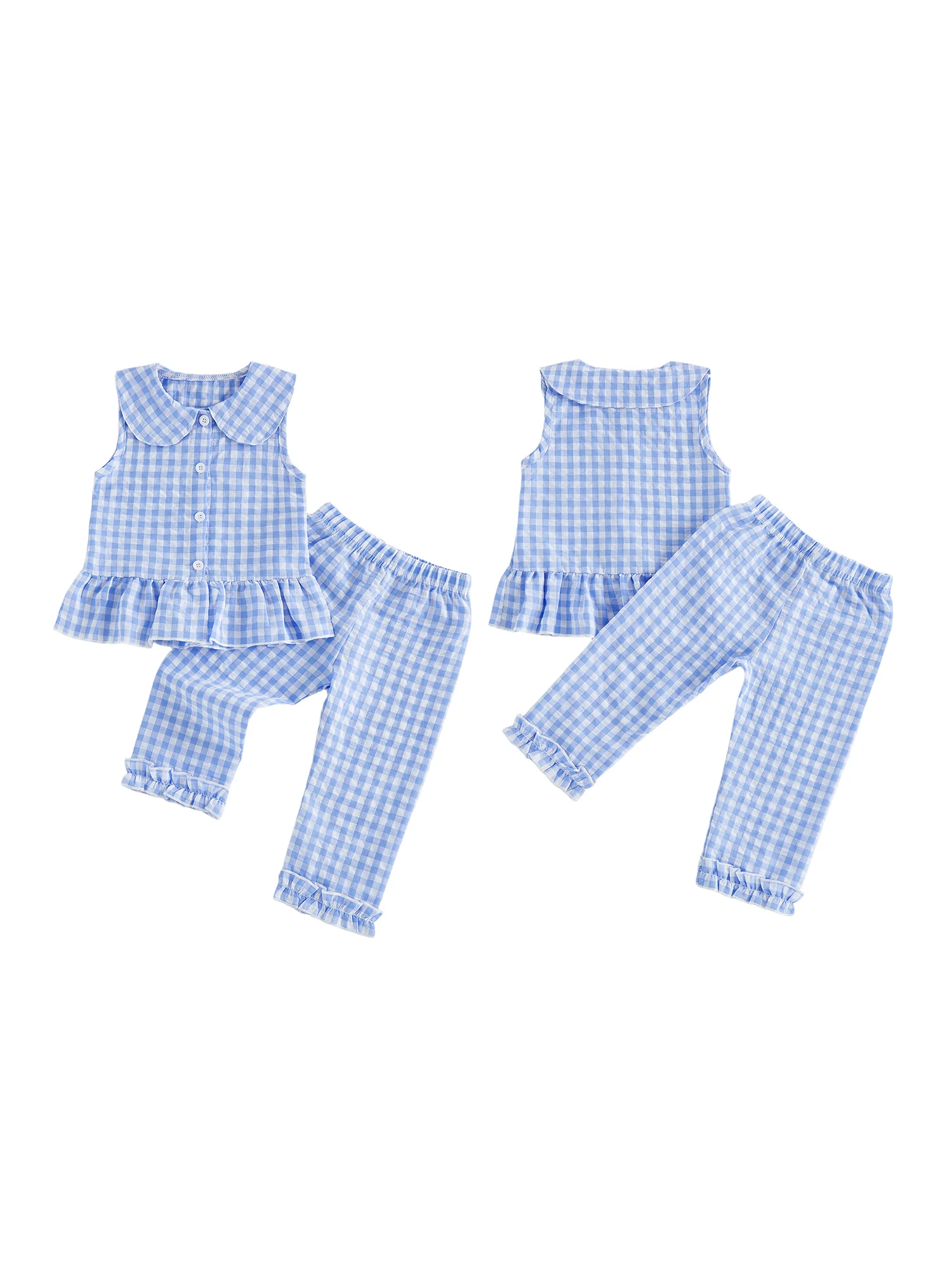 Pantalones a cuadros con botones