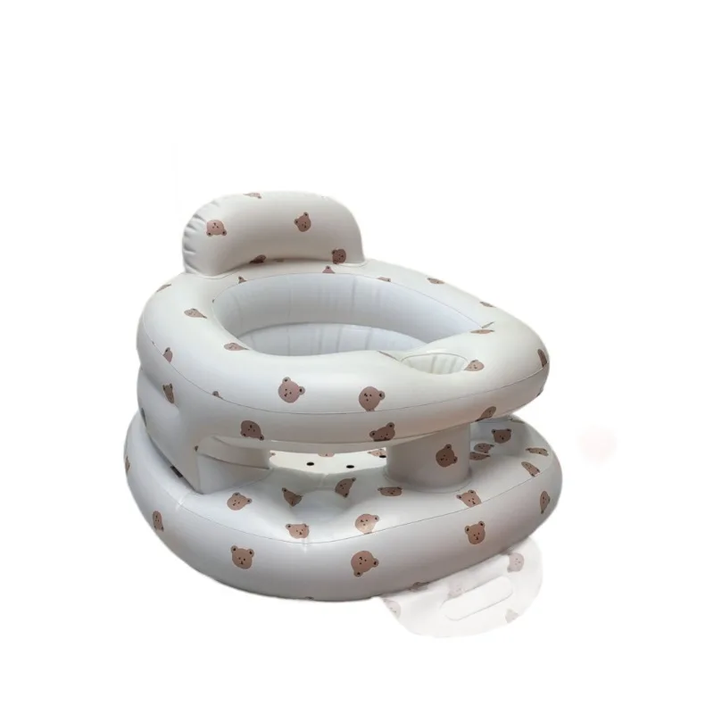 Silla de baño portátil para bebé inflable de PVC, asiento seguro - imagen 5
