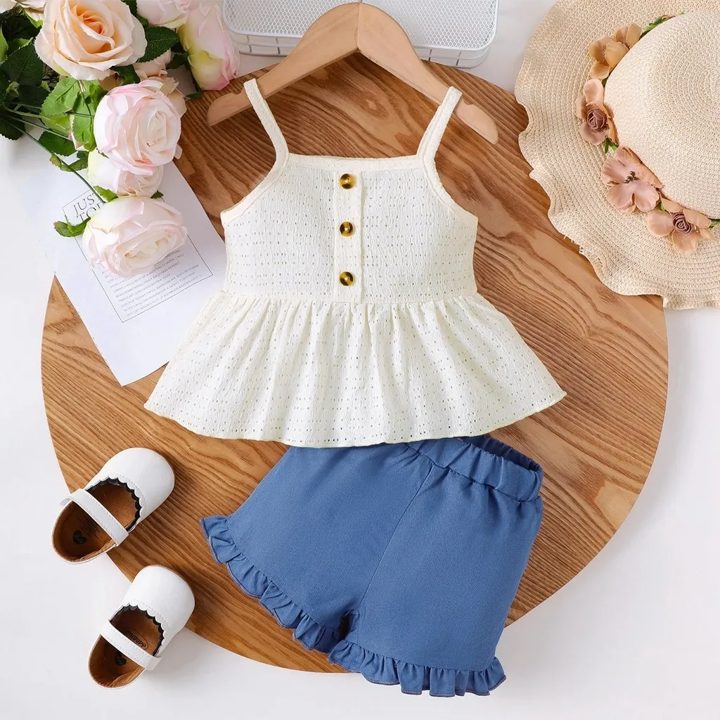 Pantalón corto azul con cintura elástica