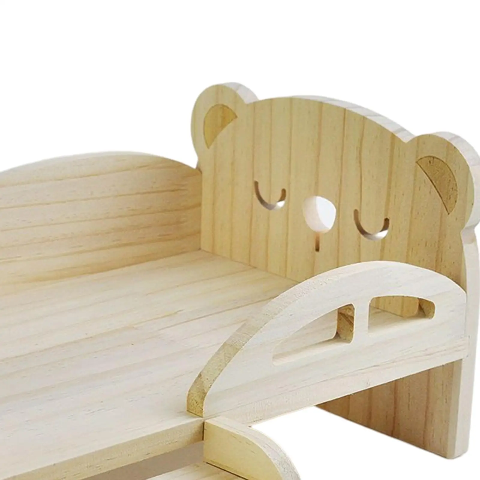 Cama de madera para muñecas en miniatura con escaleras - imagen 5