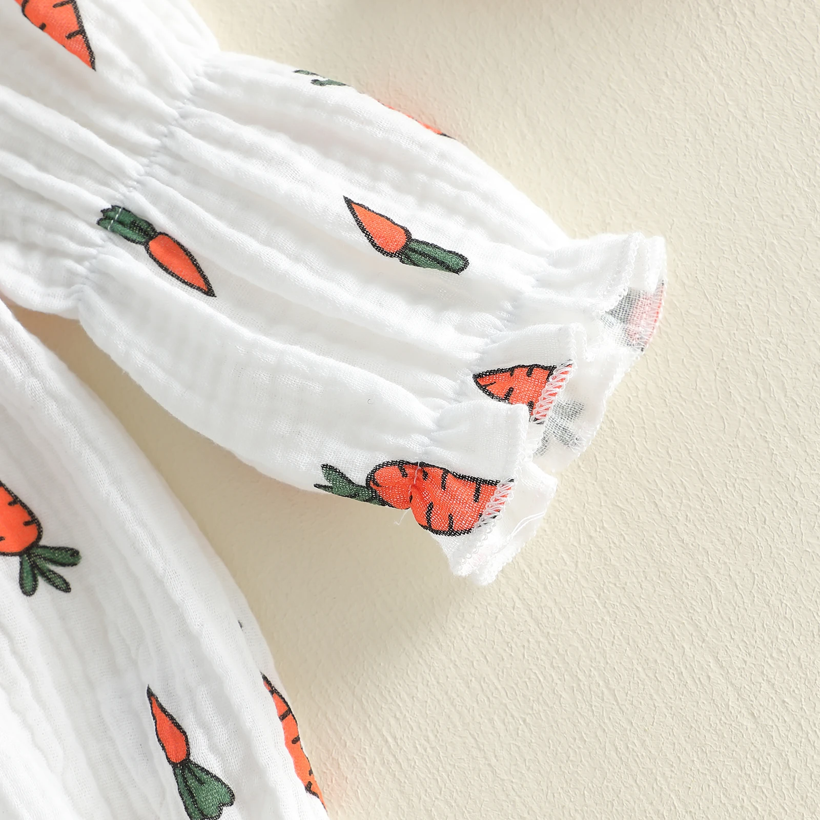 Pelele para bebé niña de Pascua en algodón con estampado zanahoria - imagen 3