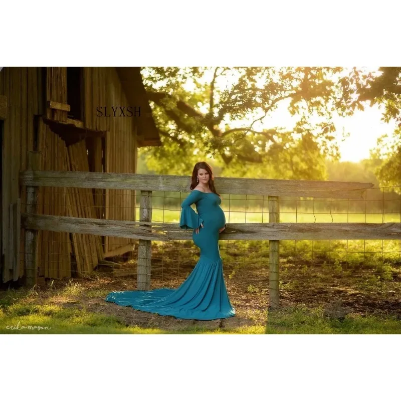 Vestido de algodón para sesión de fotos de embarazo - imagen 2