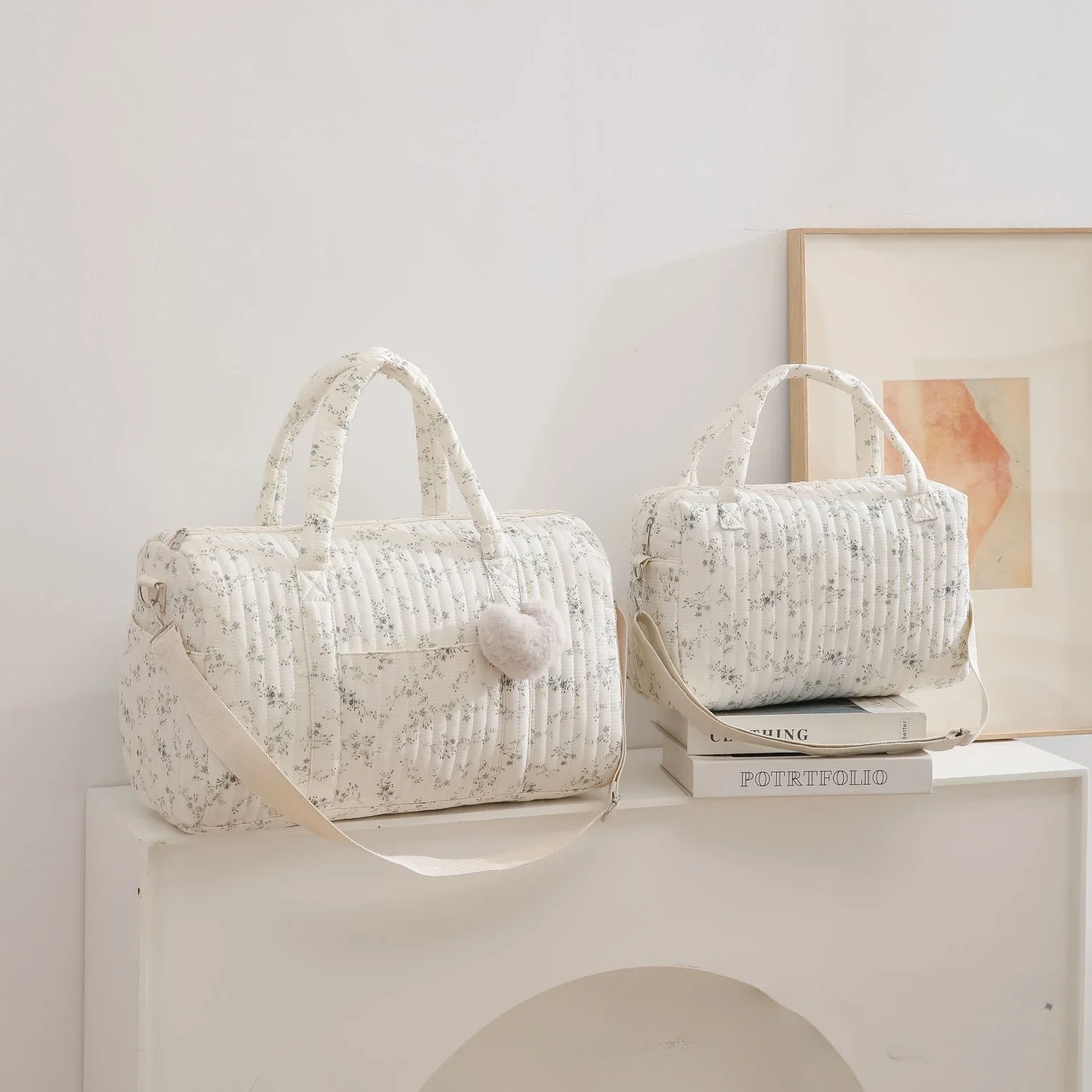 Bolsa de maternidad con bordado floral y gran capacidad - imagen 4