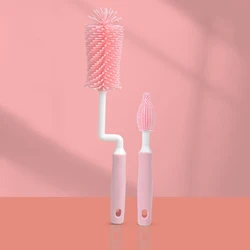 Cepillos para biberones de silicona – limpieza giratoria 360°