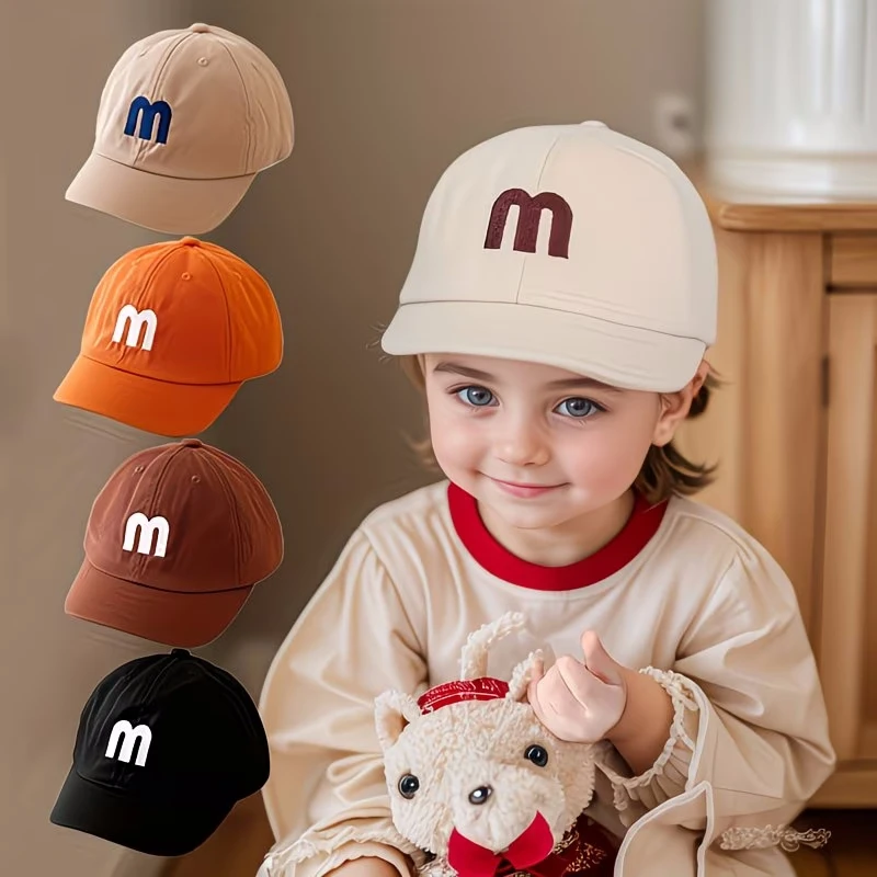 Gorra de béisbol para bebé con letra M bordada, verano - imagen 5
