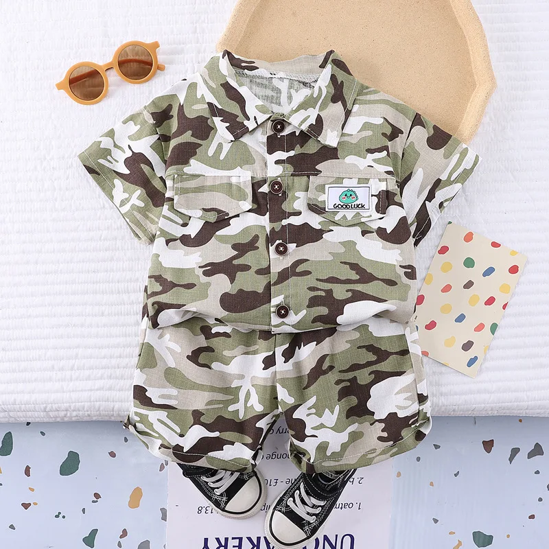 Conjunto de verano para bebés transpirable estilo deportivo - imagen 3