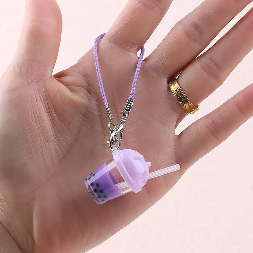 Llavero mini encanto de té burbujas en resina para niños - imagen 3
