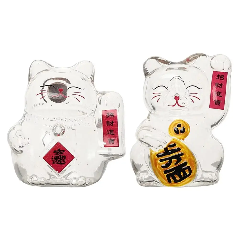 Hucha de cristal con gato de la suerte decorativa para regalo - imagen 5