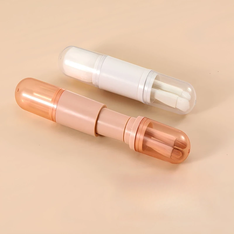 Brochas de maquillaje de viaje retráctiles para difuminar sombra - imagen 4