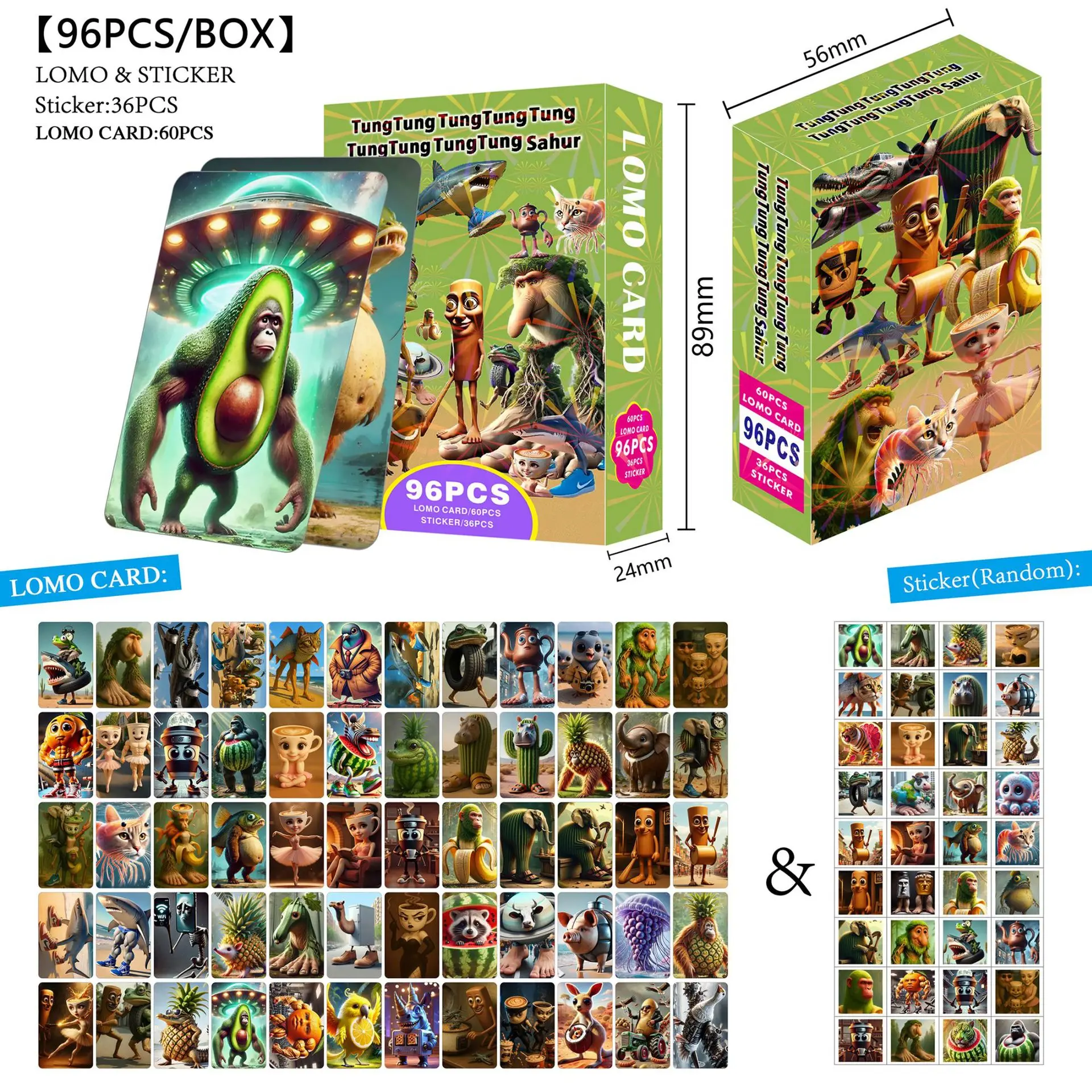 TungTungSahur pegatinas de madera infantiles colección Brainrot - imagen 5